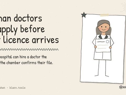 German doctors can apply before their licence arrives: A German hospital can hire a doctor the same week the chamber confirms their file.