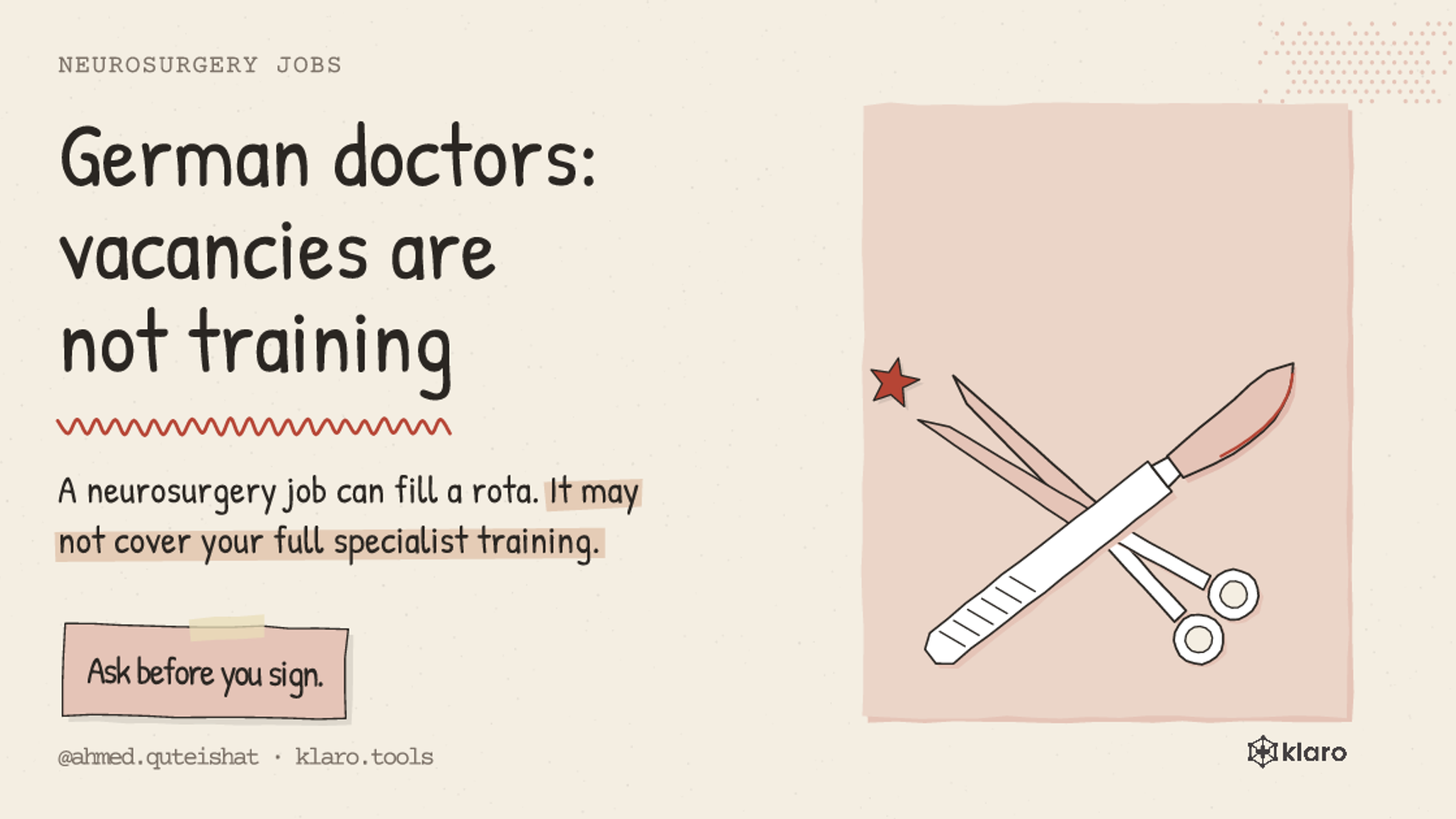 German doctors: vacancies are not training: A neurosurgery job can fill a rota. It may not cover your full specialist training.