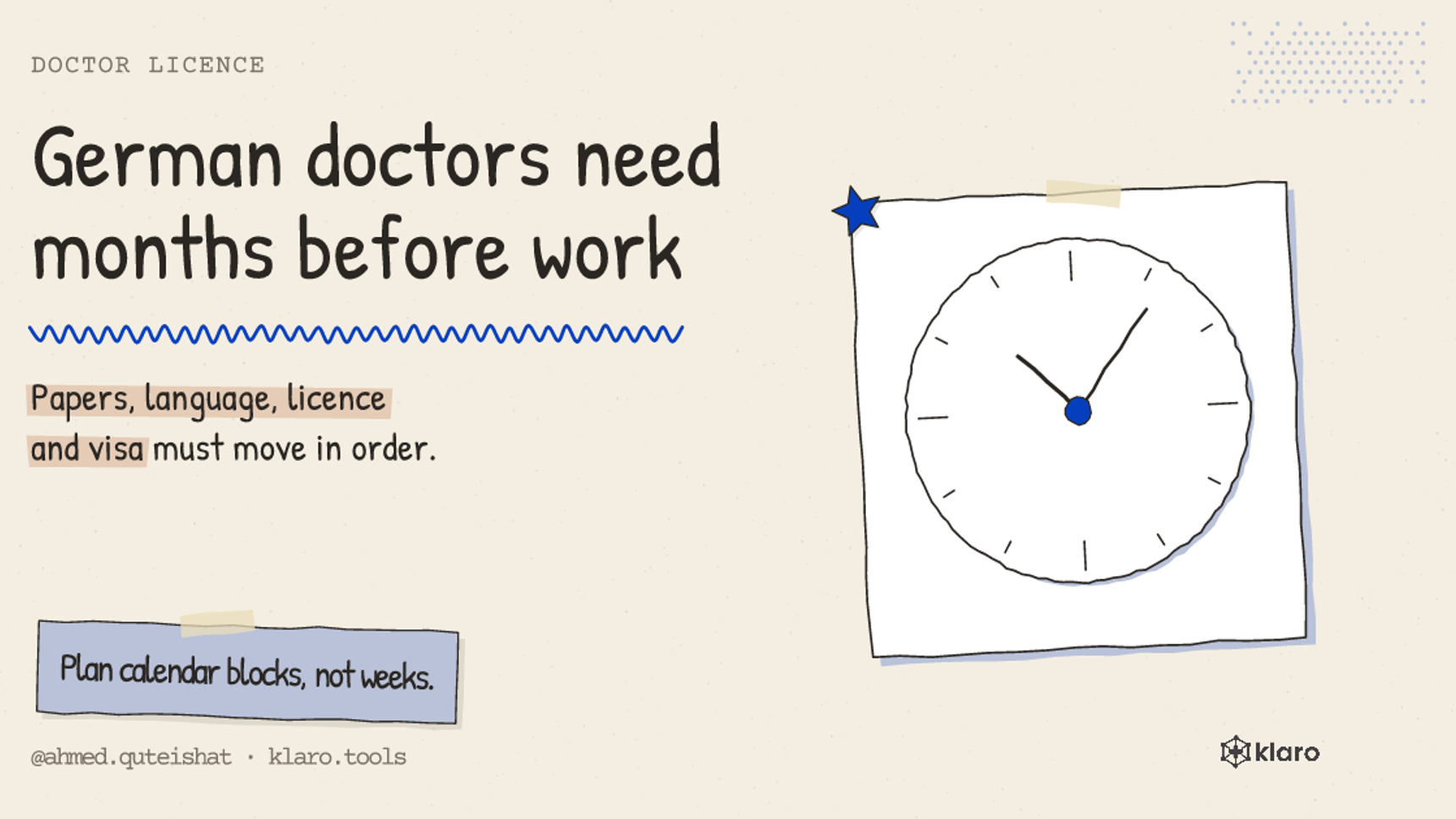 German doctors need months before work: Papers, language, licence and visa must move in order.