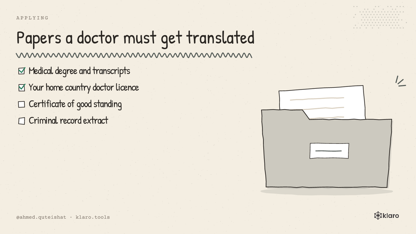 A checklist of documents that usually need a sworn German translation.
