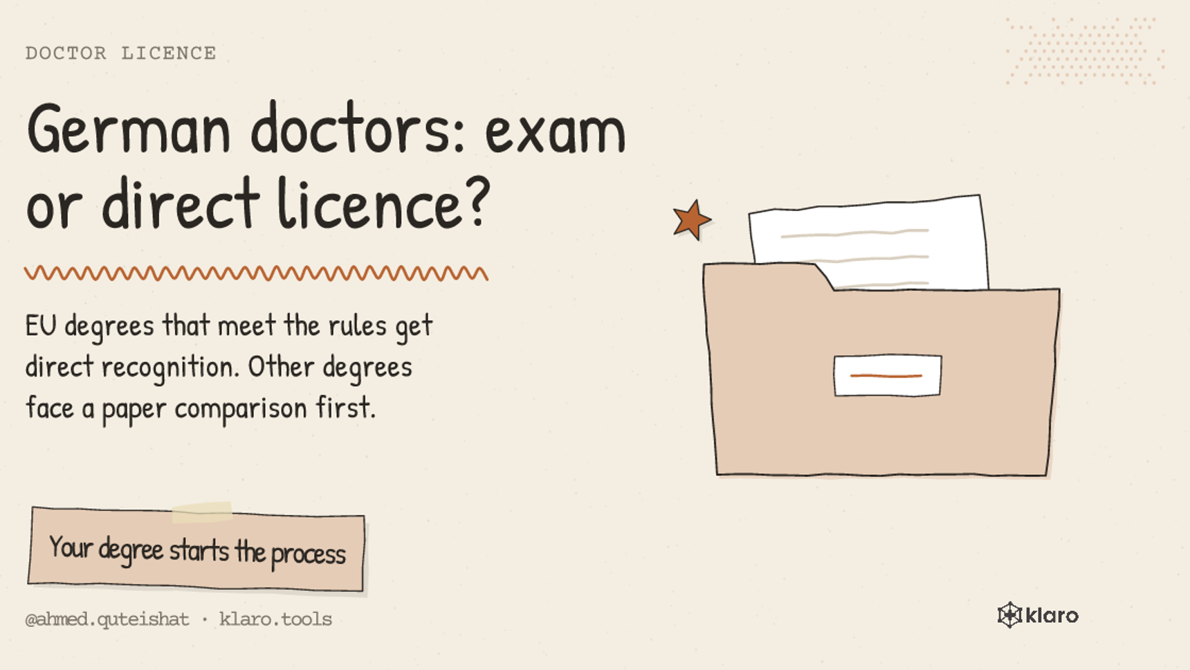 German doctors: exam or direct licence?: EU degrees that meet the rules get direct recognition. Other degrees face a paper comparison first.