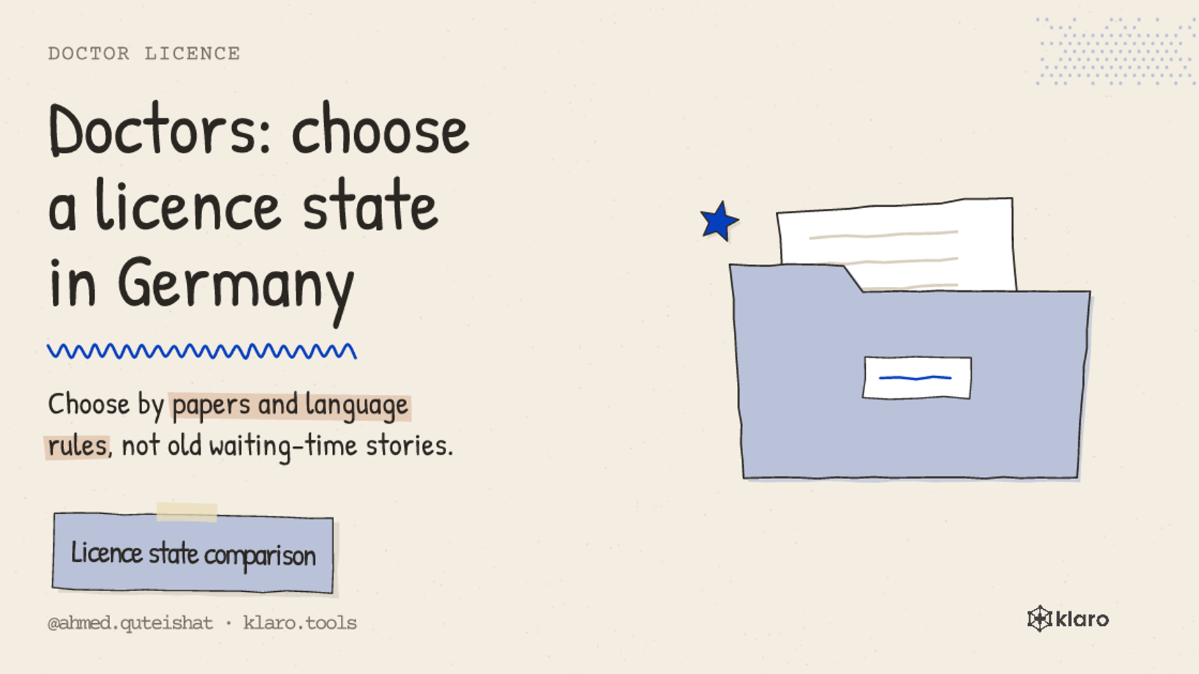 Doctors: choose a licence state in Germany: Choose by papers and language rules, not old waiting-time stories.