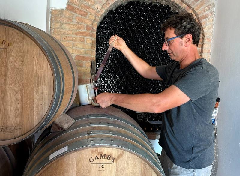 Vinsmaking hos Adriano Grasso