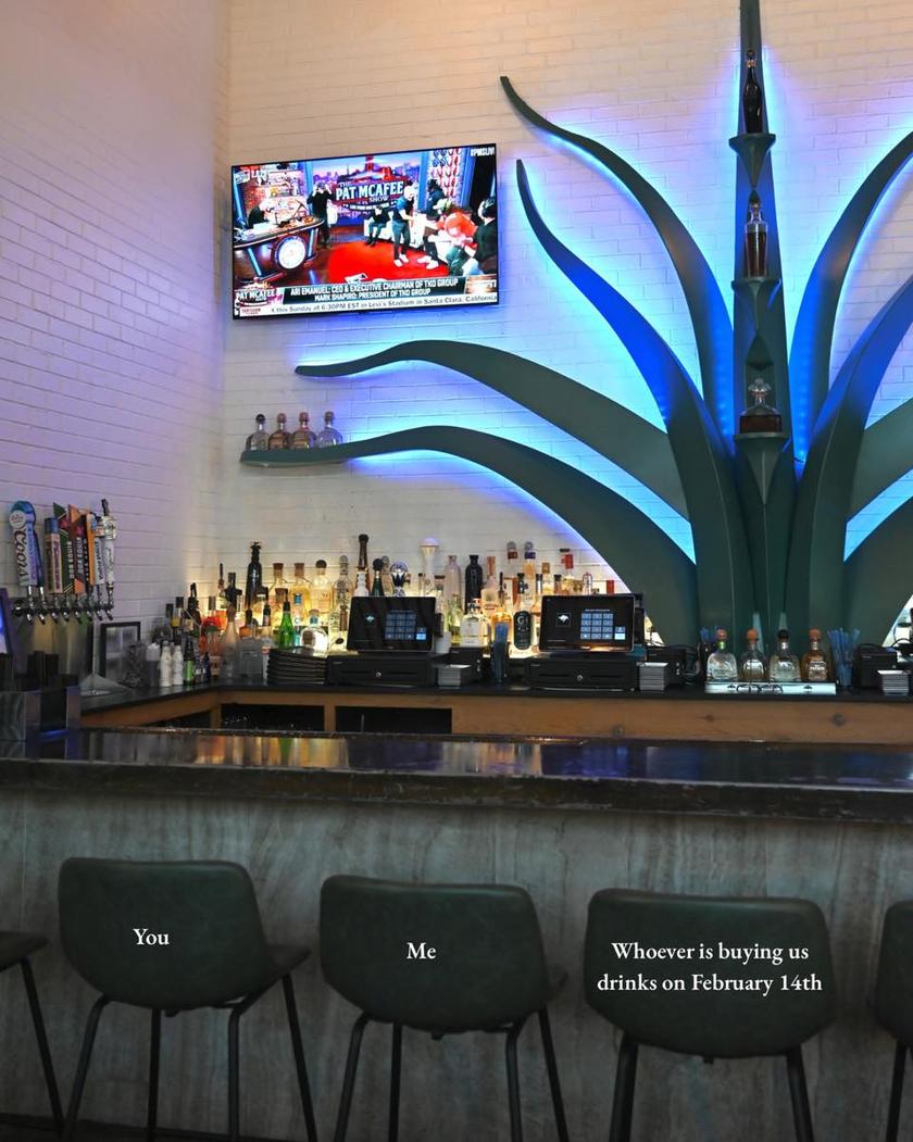 Valentine’s Day plans: secure seats at Cantina and see what happens