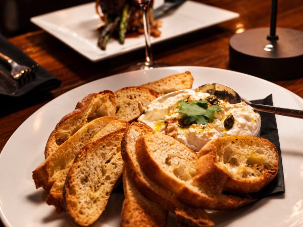 Southern whipped feta with toasted bread