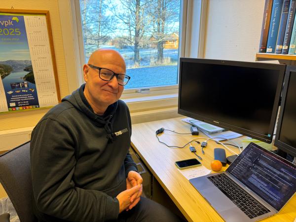 Inge på kontoret sitt