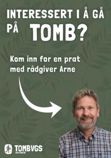 Plakat fra døra til Arne