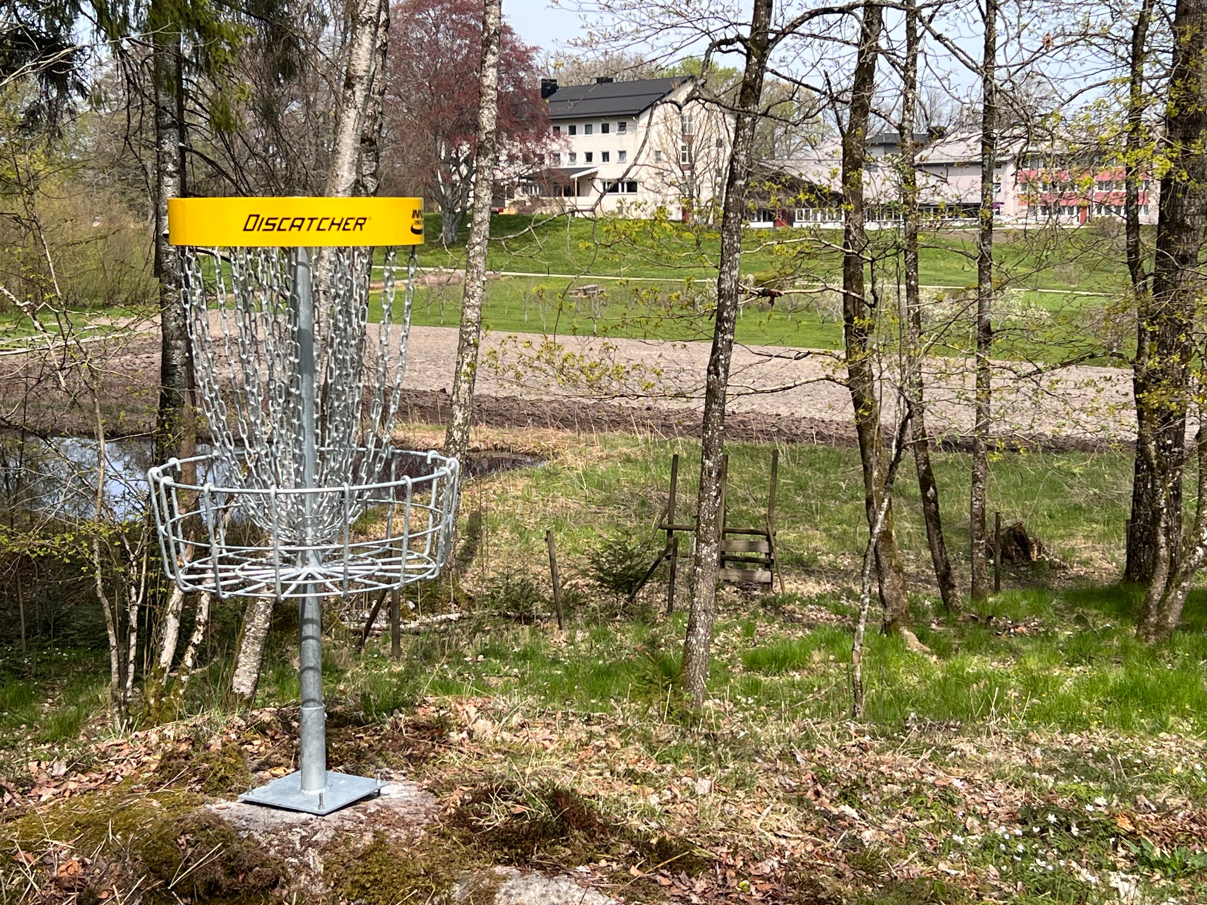 En kurv med parkfløya i bakgrunnen. 