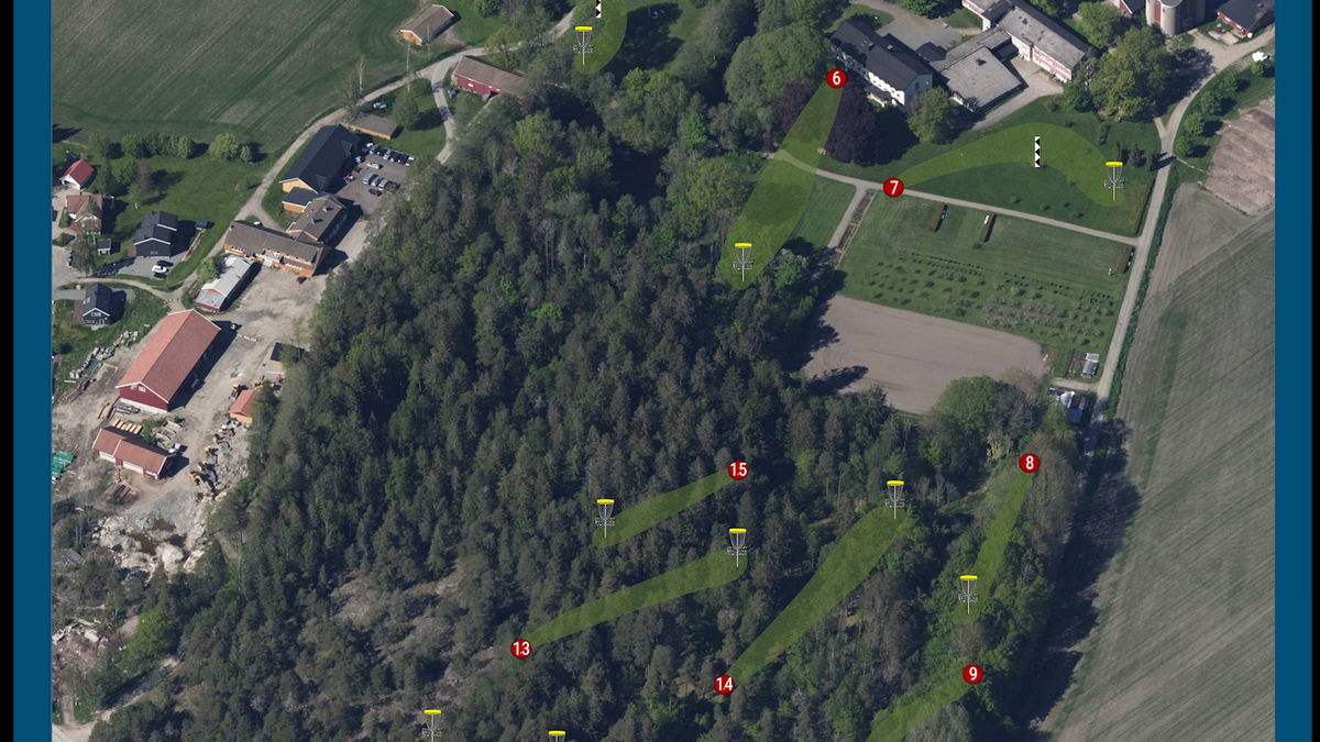 Kart over Tomb diskgolfpark