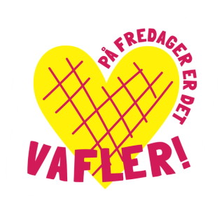 Sticker: på fredager er det vafler