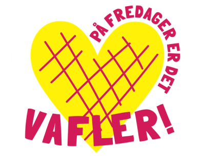 Sticker: på fredager er det vafler