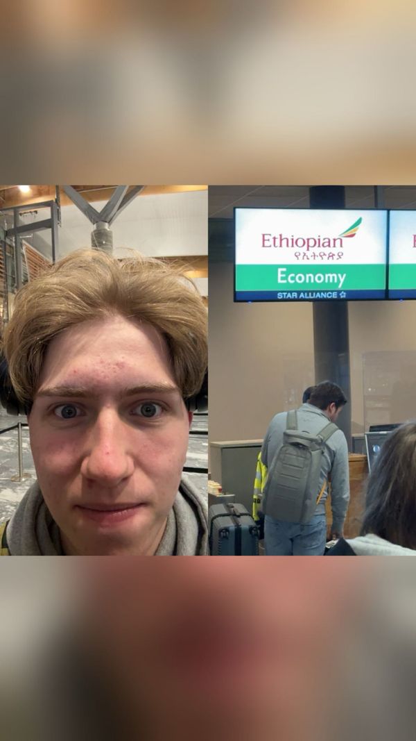 Trøtt elev på Gardermoen