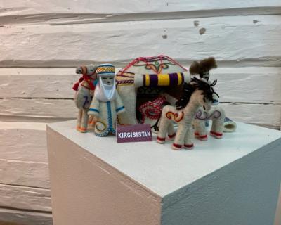 Julekrybbe i tovet ull