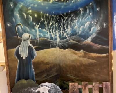 Illustrasjon Gjeterne på Betlehemsmarken.