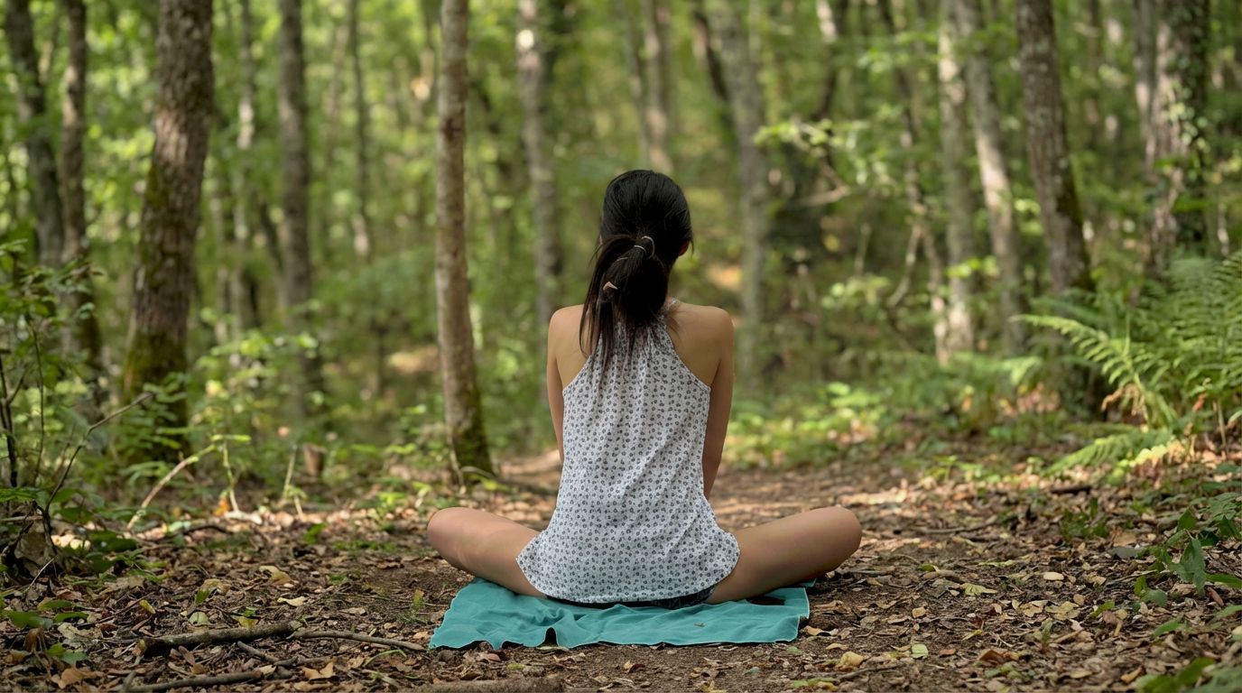 Meditazione nel bosco