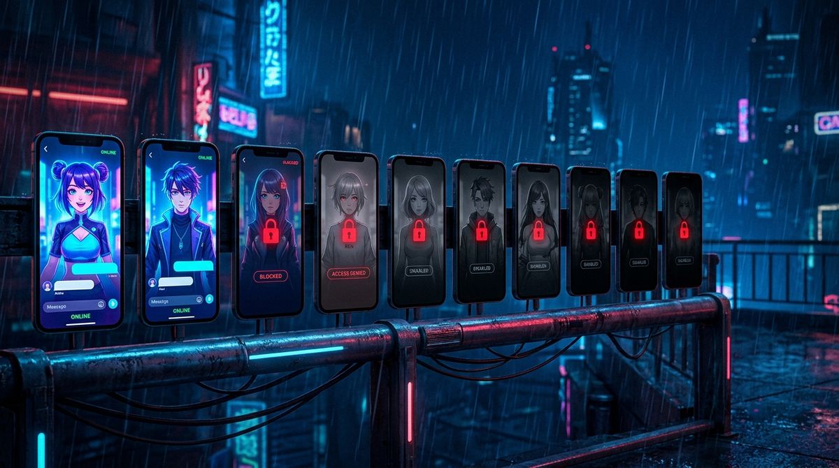AI companion apps progressively locked and filtered one after another