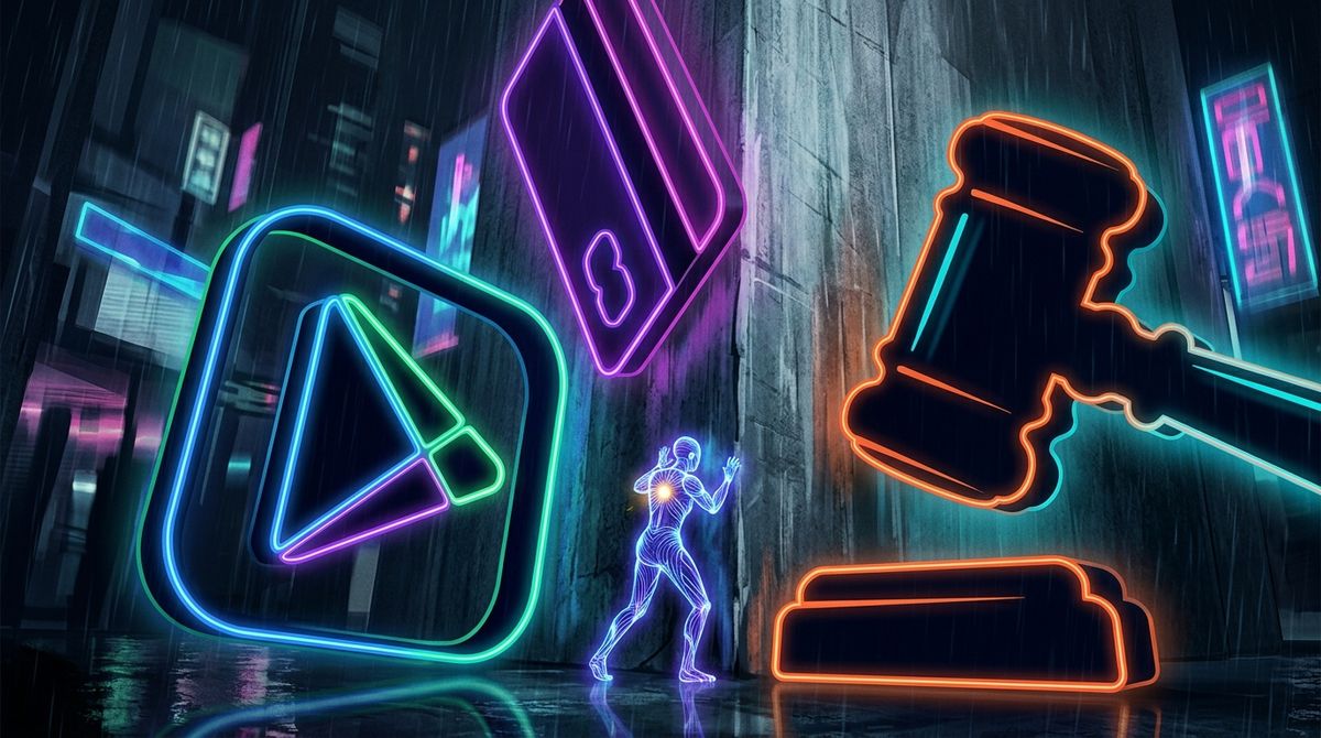 Three structural forces (app stores, payment processors, regulation) pushing an AI companion toward censorship