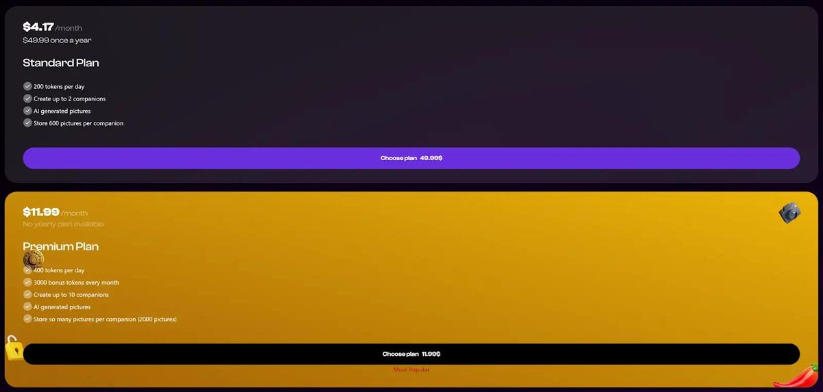 Nastia AI pricing tiers screenshot