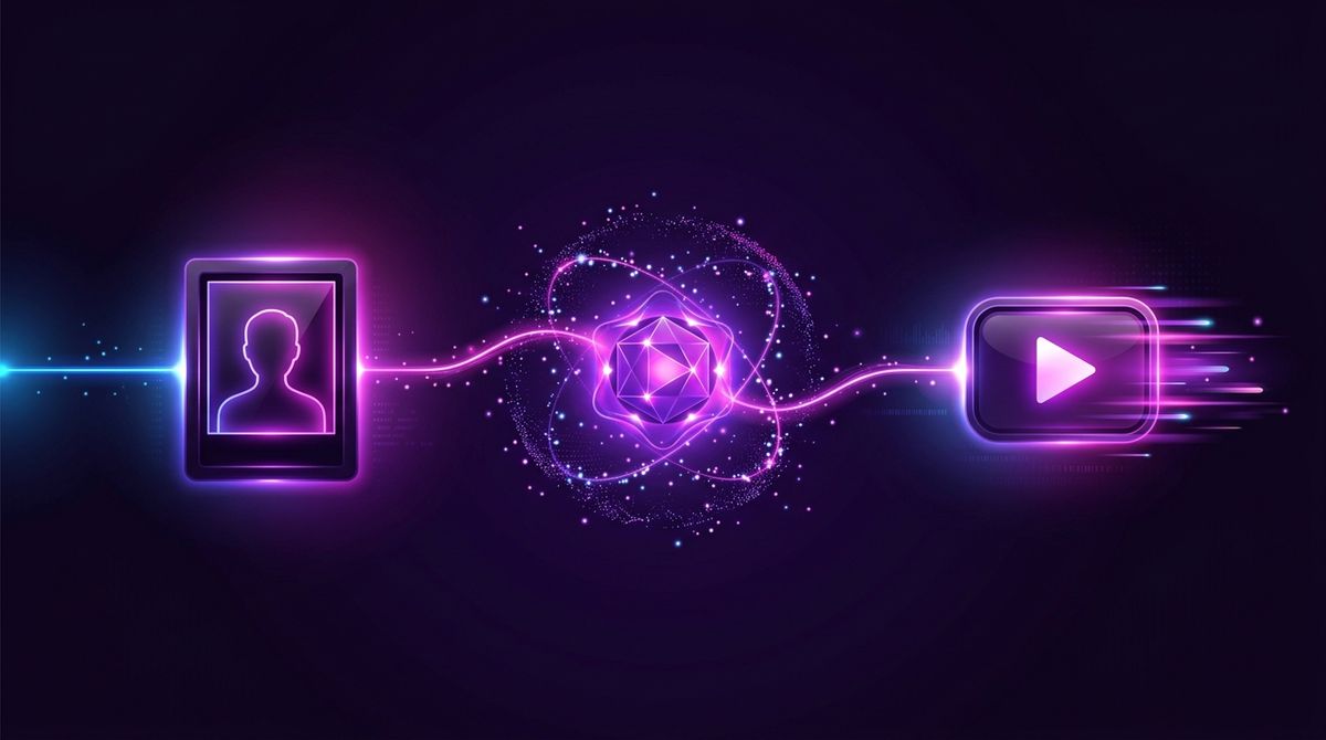 Three stage pipeline from still image through processing to generated video clip