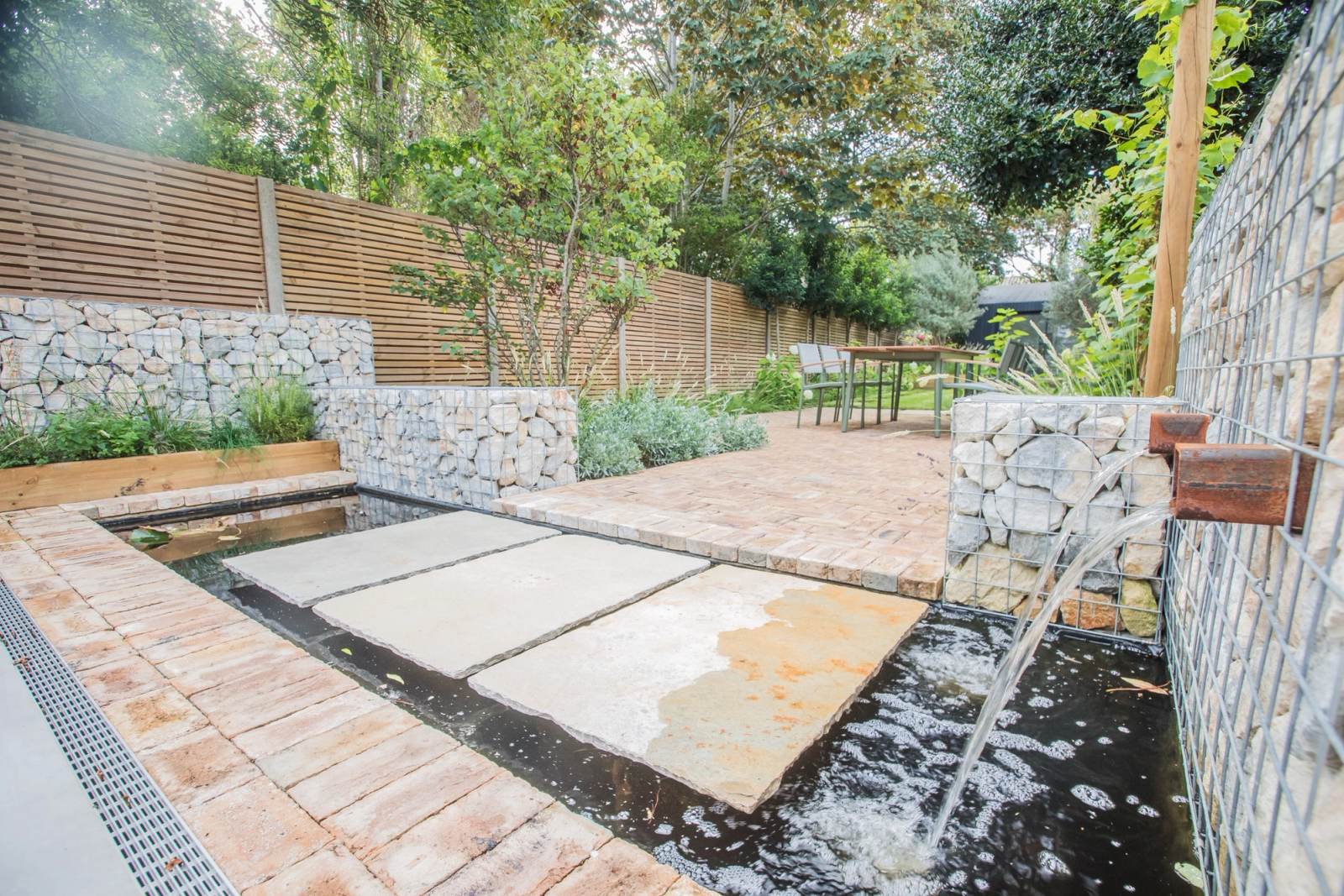 Close detail of a Landscape Artisan garden feature