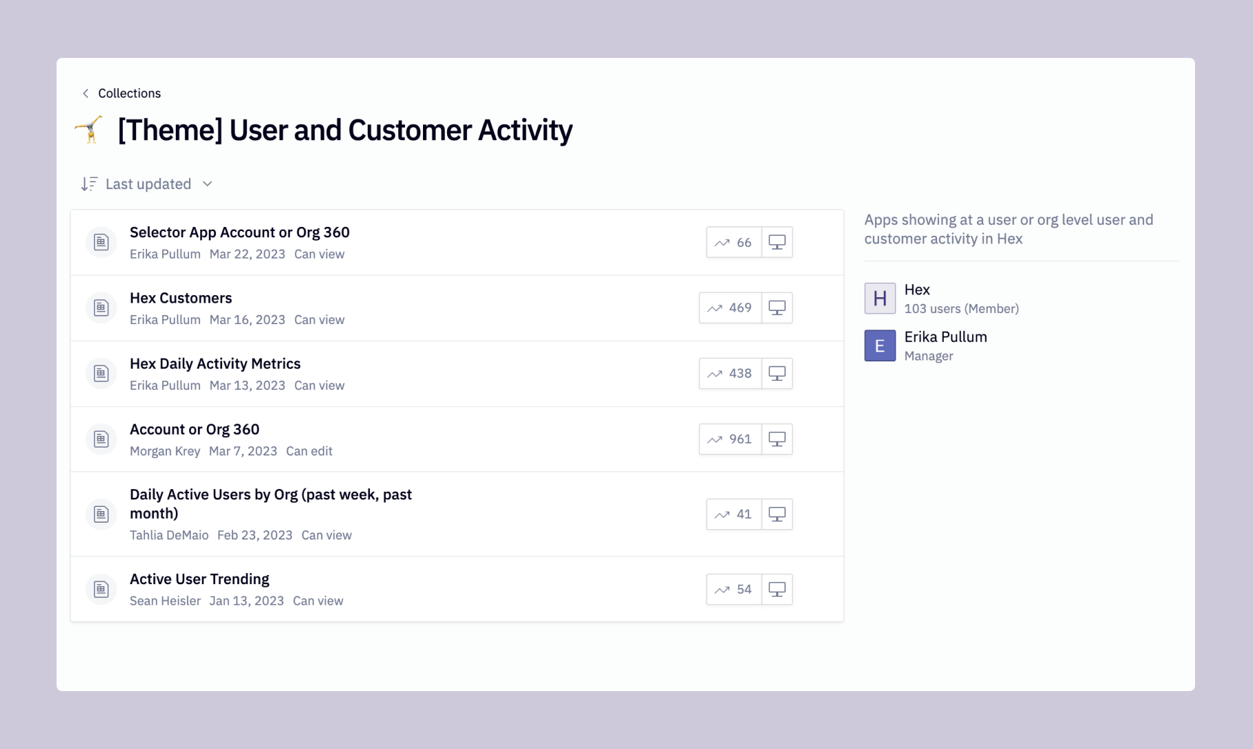 One of our themed collections