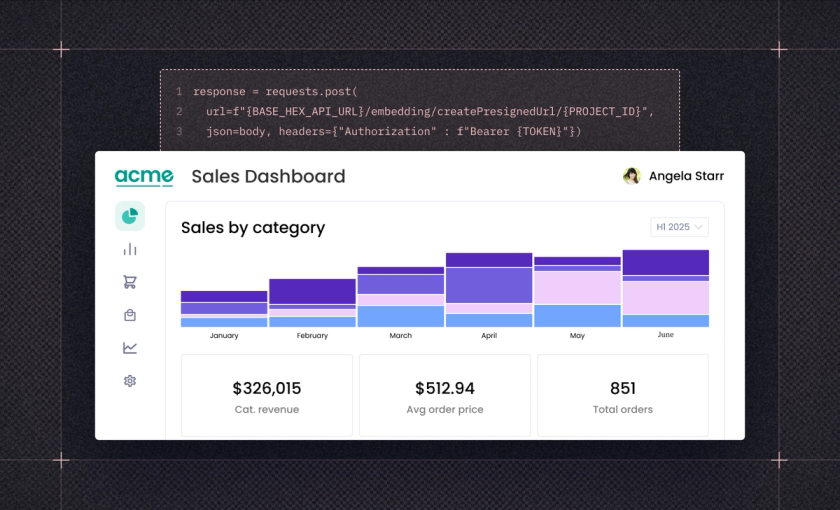 Introducing Hex Embedded Analytics