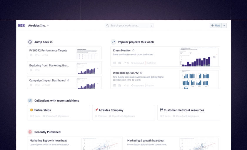 An all-new workspace homepage