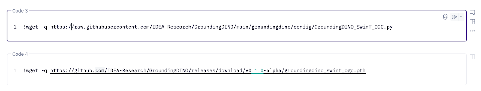 GroundingDINO configuration and checkpoint