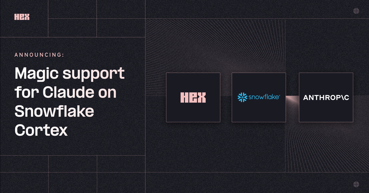 Announcing: Magic support for Claude on Snowflake Cortex
