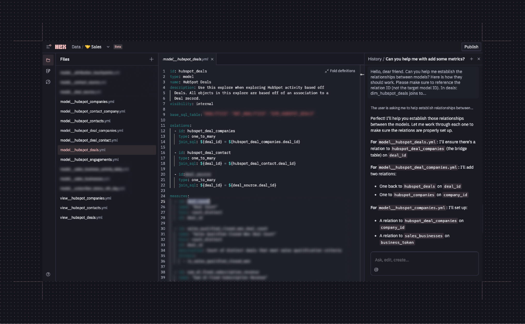 GlossGenius' sales analytics semantic models