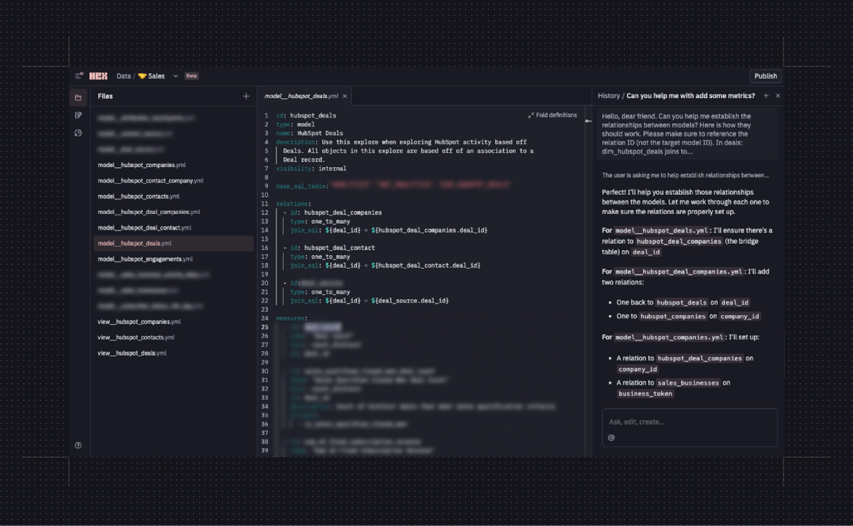 GlossGenius' sales analytics semantic models