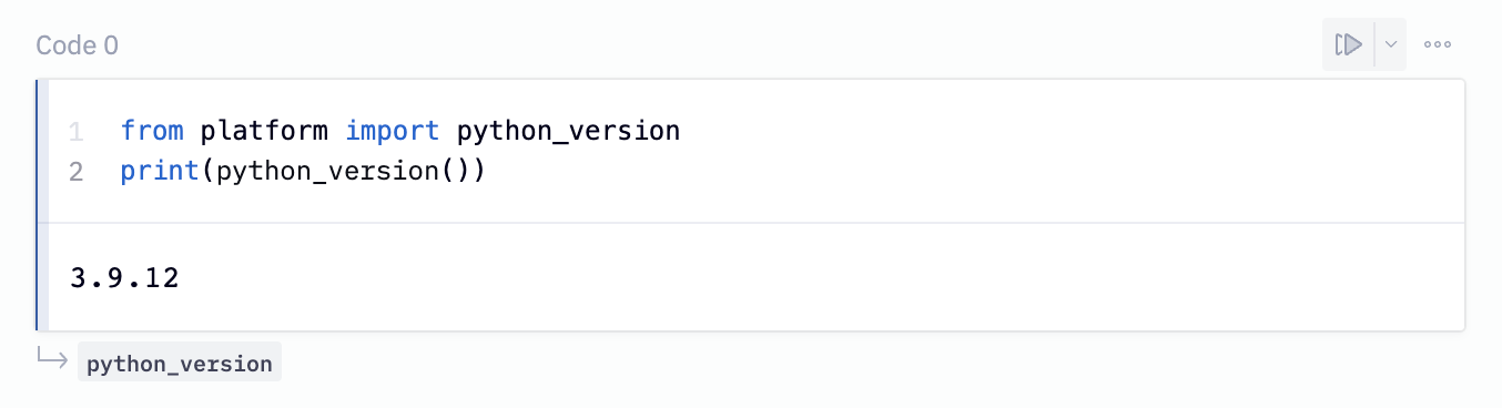 Checking the Python version of a notebook