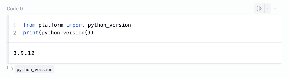 Checking the Python version of a notebook