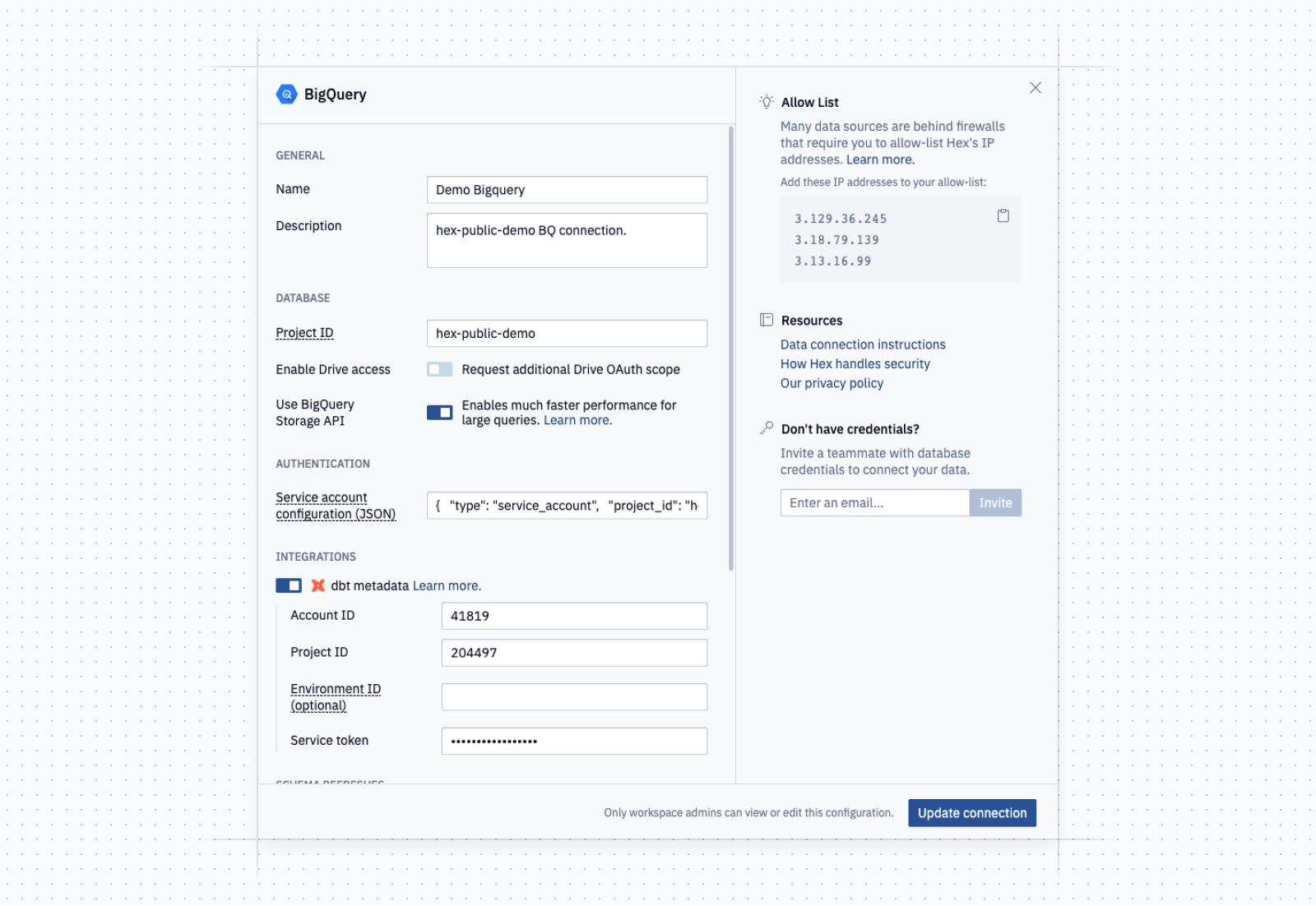 Connecting to BigQuery