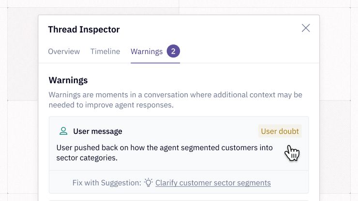 An example warning in Hex