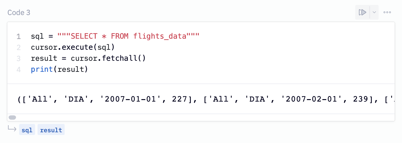 Running a simple Redshift query