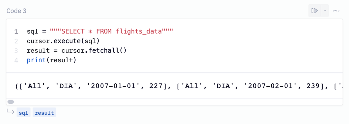Running a simple Redshift query