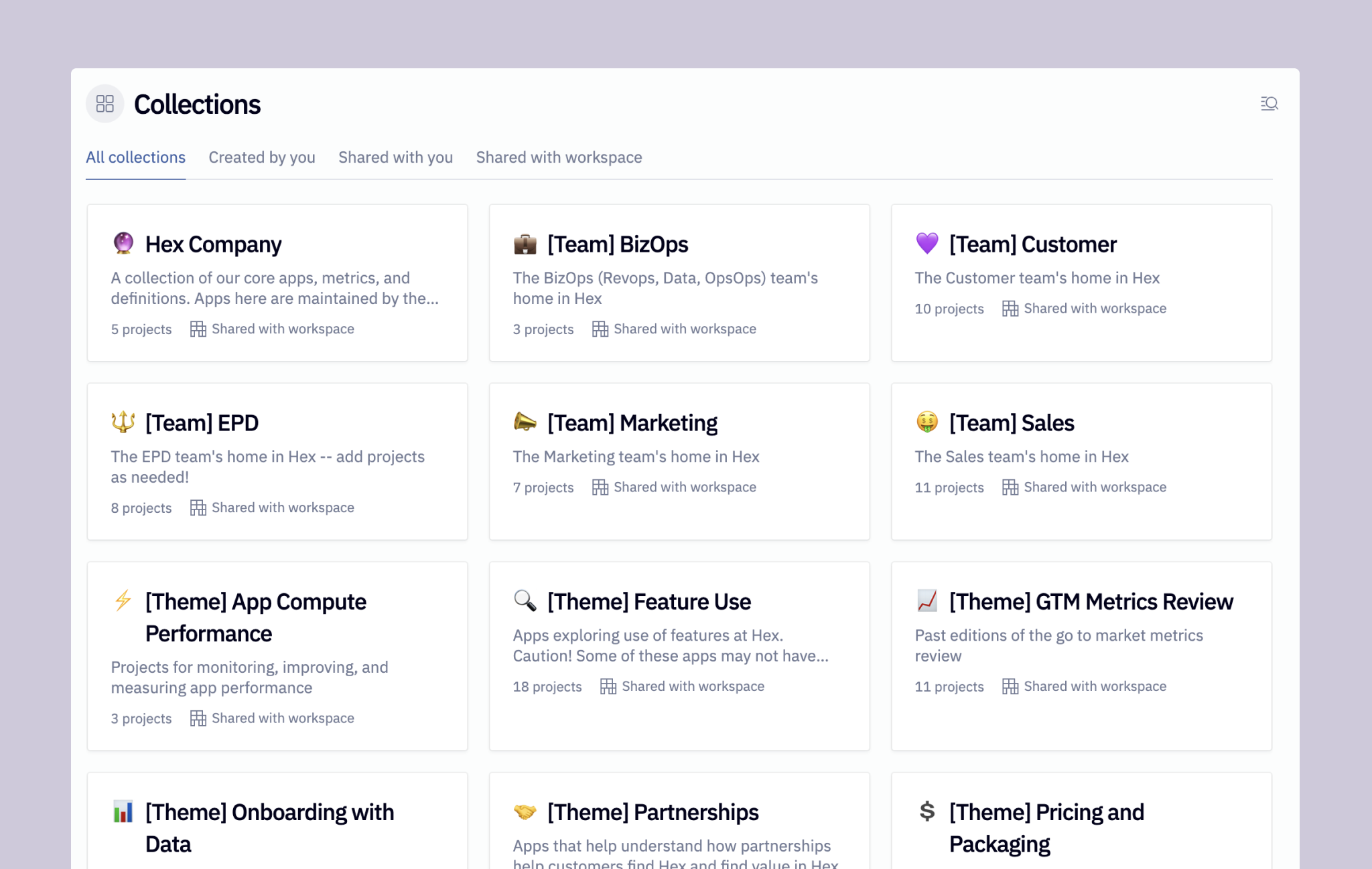 Some of our collections!