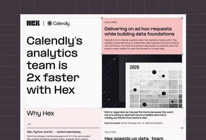 Calendly: 2x faster with Hex