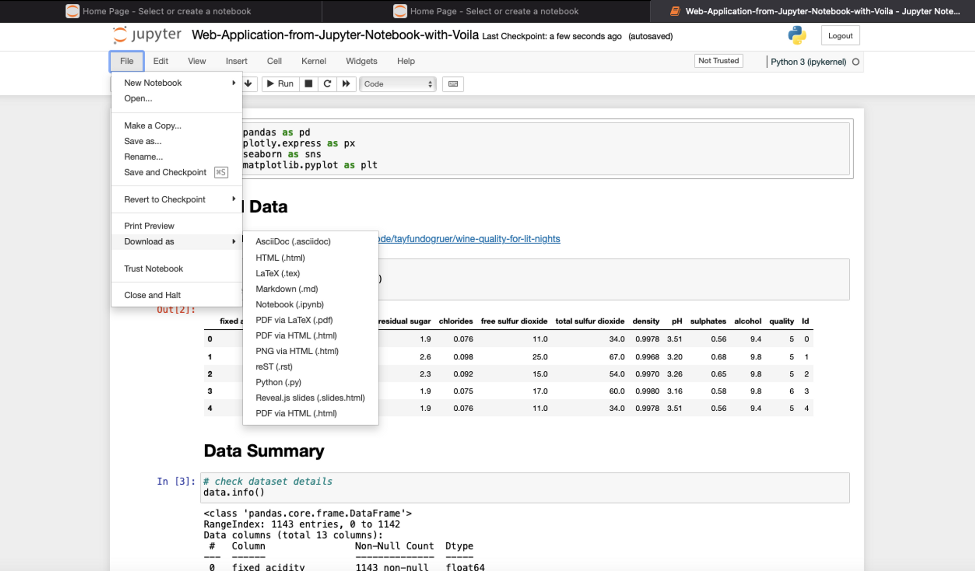 Download static files from Jupyter