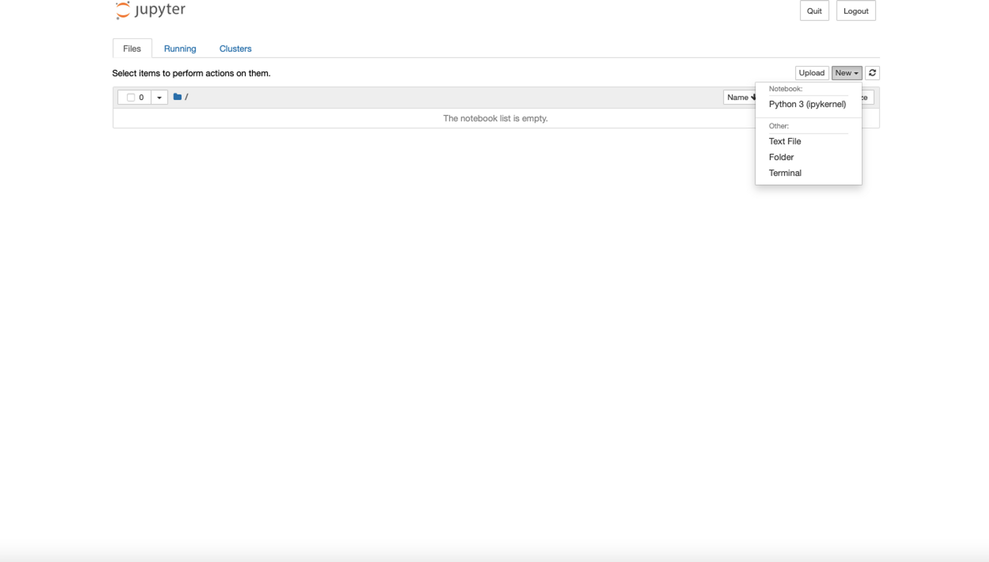 Create Jupyter Notebook