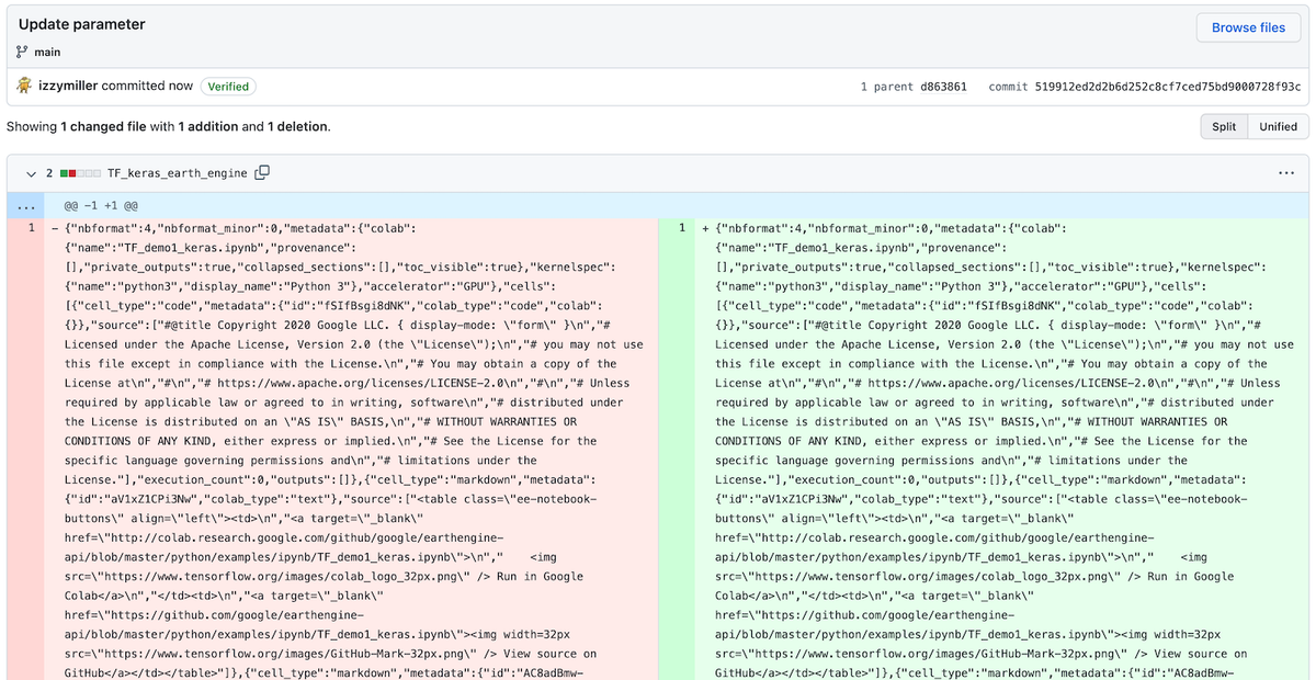 I wonder which 2 characters of this notebook were changed in this pull request?