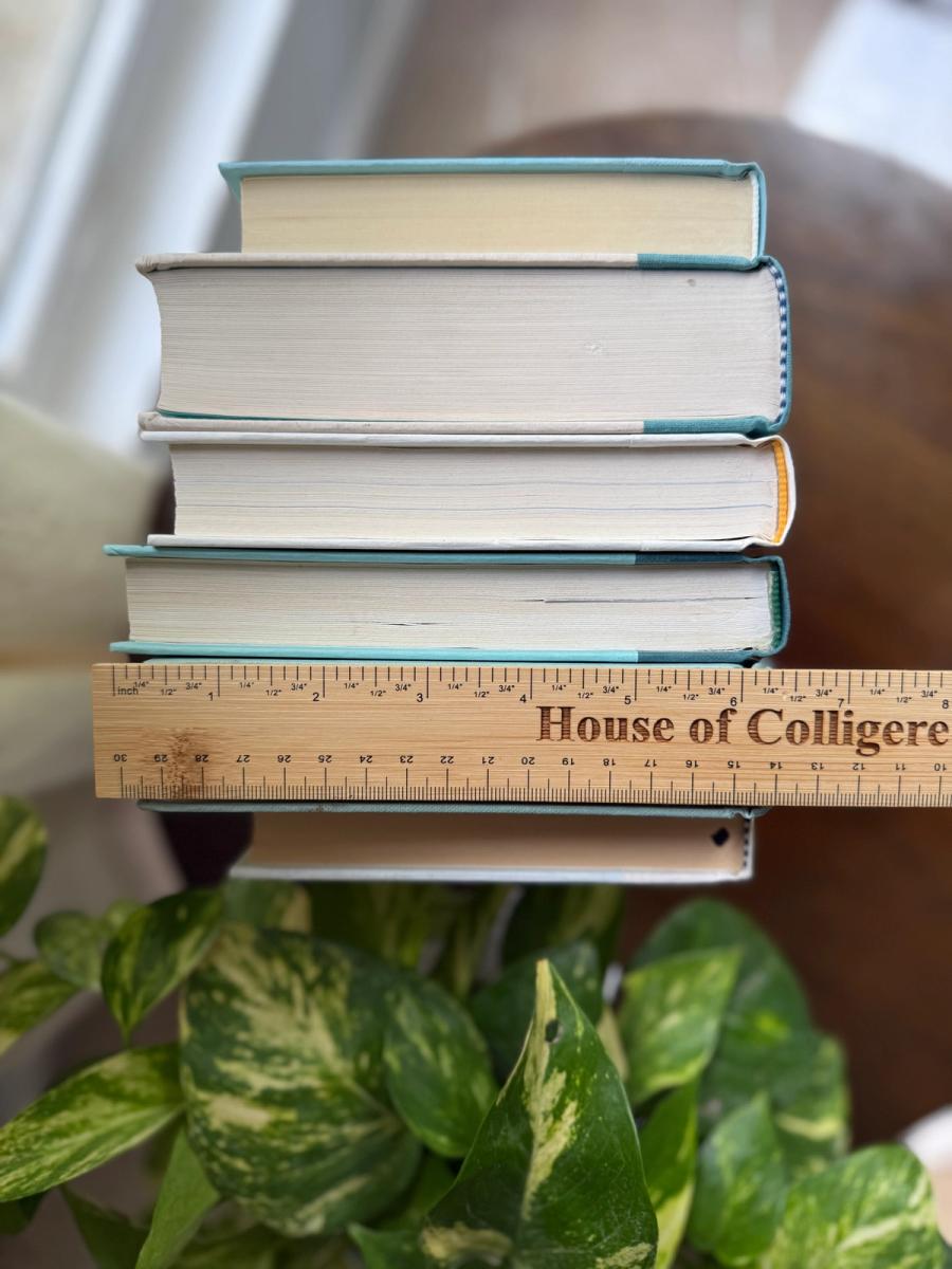 Curated collection of soft blue, aqua, seafoam, and muted coastal-toned books.