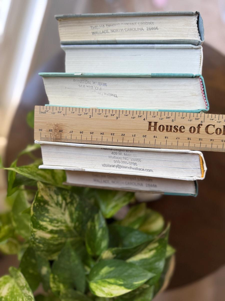 Curated collection of soft blue, aqua, seafoam, and muted coastal-toned books.