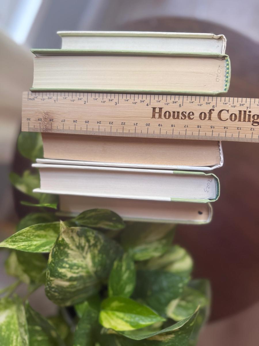 Curated collection of green books ranging from soft sage and olive to deeper botanical tones.