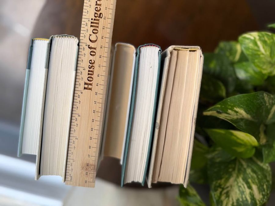 Curated collection of white, pale blue, sand, and soft coastal-neutral books with an airy, sun-faded look.