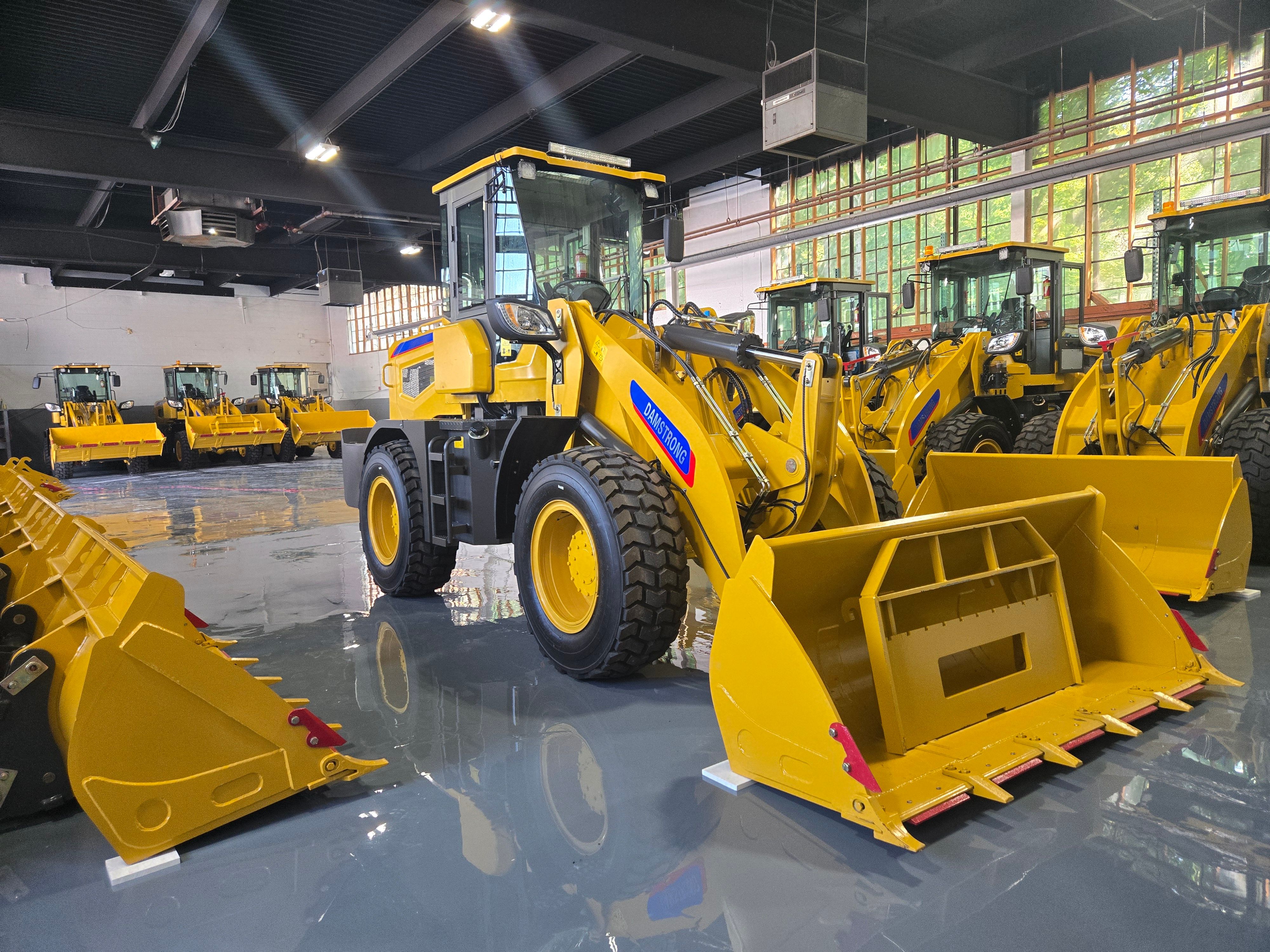 wheel loaders shining