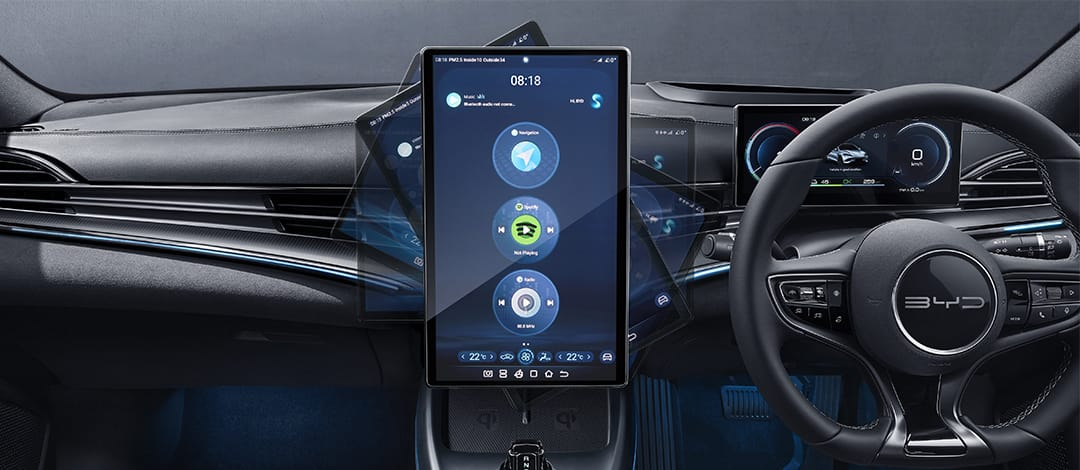Layar sentuh putar 15,6 inci BYD Seal dengan kabin modern