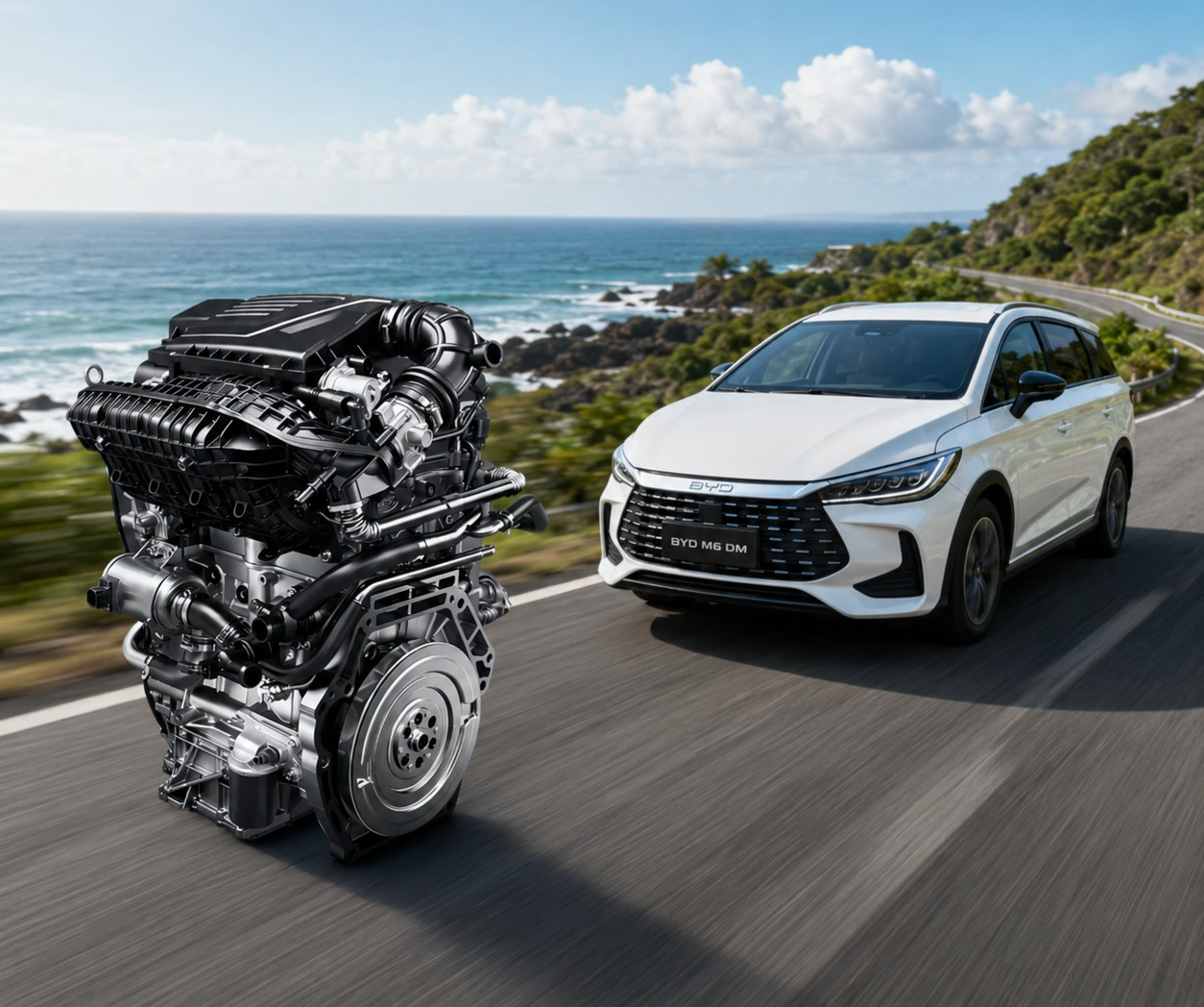 Teknologi DM-i BYD M6 DM-i dengan mesin 1.5L dan electric hybrid system
