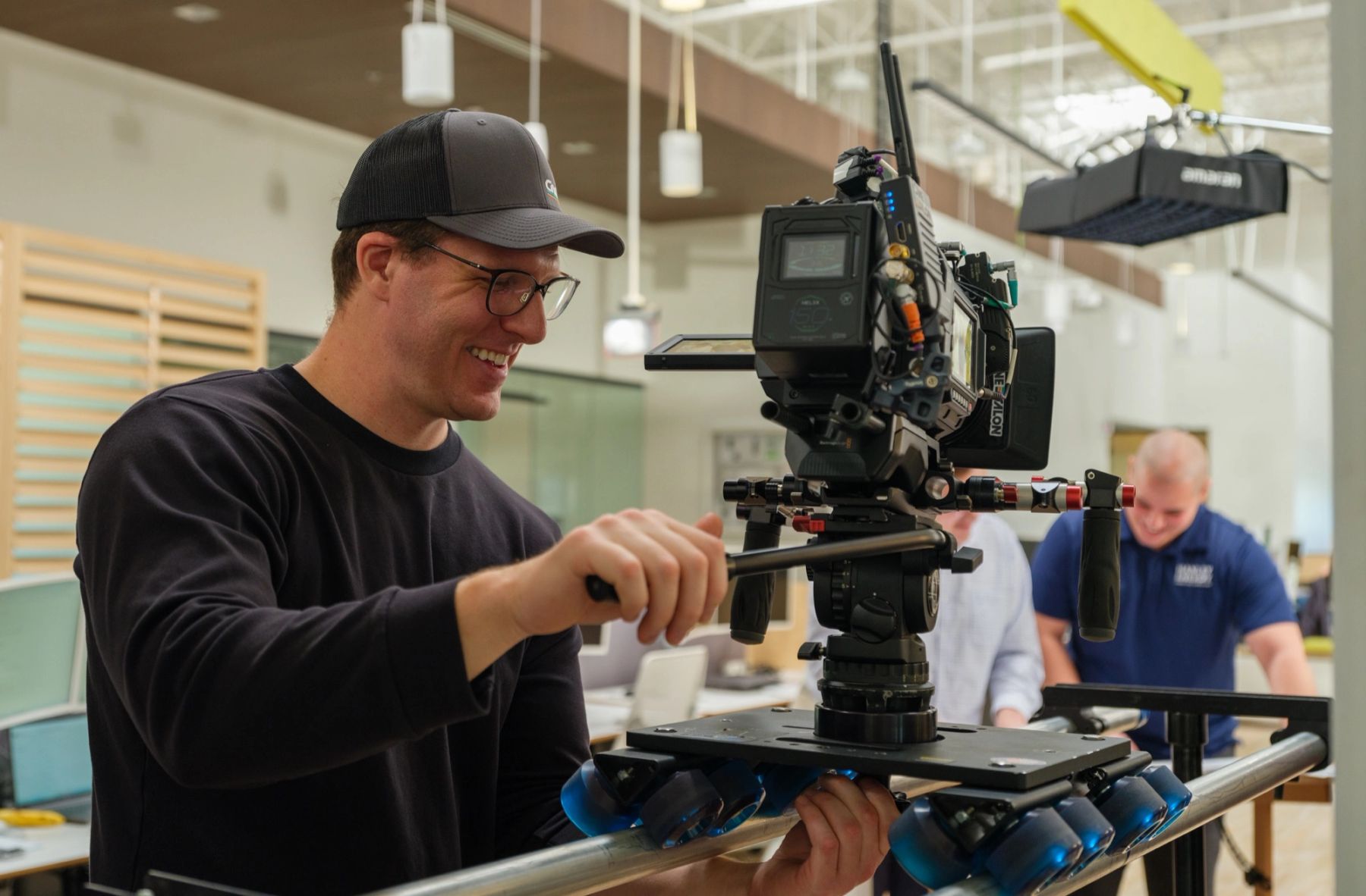 Behind the scenes — Shane working a slider